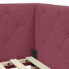 vidaXL Corner Bed Frame with Headboard Wine Red 100 x 200 cm Fabric