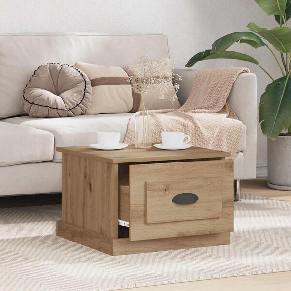 vidaXL Coffee Table Artisan Oak 50 x 50 x 35 cm Engineered Wood