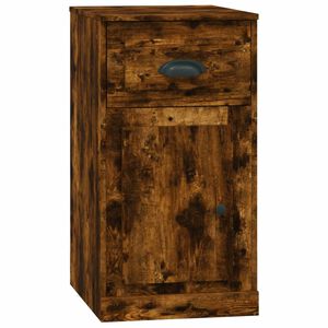 vidaXL Side Cabinet with Drawer Smoked Oak 40x50x75 cm Engineered Wood