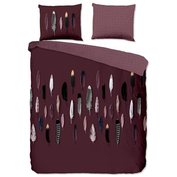 Good Morning Duvet Cover FEATHERS 140x200/220 cm Bordeaux