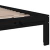 vidaXL Bed Frame without Mattress Black Solid Wood 90x200 cm