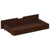 vidaXL Bed Frame without Mattress Dark Brown Solid Pinewood 160x200 cm (322086+2x321988)