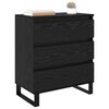 vidaXL Sideboard with Drawer Black Oak 60 x 35 x 70 cm Engineered Wood