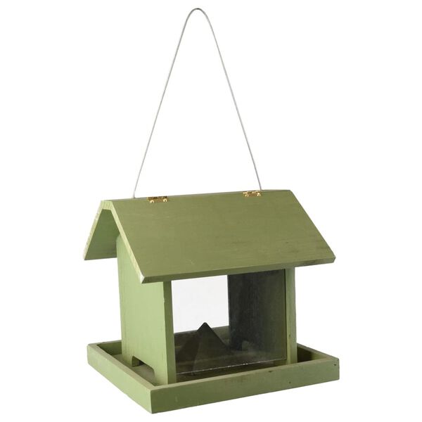 FLAMINGO Hanging Bird Feeder Silo Arezo Green