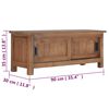 vidaXL TV Cabinet 90x30x35 cm Solid Teak Wood