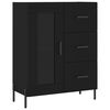 vidaXL Highboard Black 69.5x34x180 cm Engineered Wood