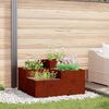 vidaXL Garden Planter Rusty 100 x 100 x 48 cm Weathering Steel