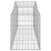 vidaXL Arched Gabion Baskets 7 pcs 200x50x60/80 cm Galvanised Iron