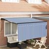 vidaXL Retractable Awning Blue and White 350 x 250 cm
