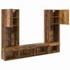 vidaXL TV Wall Units with LED with LED 5 pcs Old wood Engineered Wood