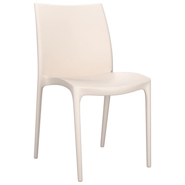 vidaXL Garden Chairs 2 pcs Cream 50x46x80 cm Polypropylene