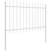 vidaXL Garden Fence 9 pcs White 15.3 x 1 m Powder-coated Steel