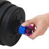 vidaXL 2-in-1 Dumbbell Set Black and Blue 121 x 19.5 x 19.5 cm