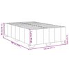 vidaXL Bed Frame without Mattress Black Double Fabric