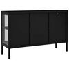 vidaXL Sideboard Black 105x35x70 cm Steel and Glass