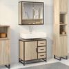 vidaXL Bathroom Sink Cabinet Sonoma Oak 65x33x60 cm Engineered Wood