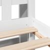 vidaXL Bookcase Bed without Mattress White 150x200 cm King Size Solid Wood Pine