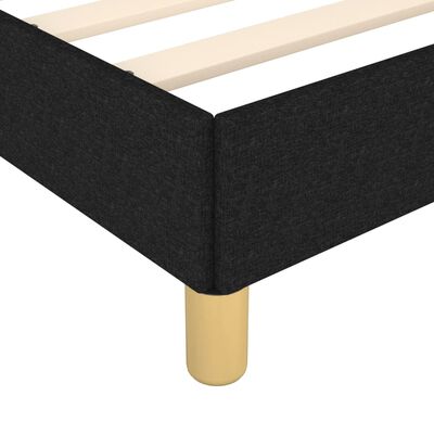 vidaXL Bed Frame with Headboard Black 180x200cm Super King Fabric
