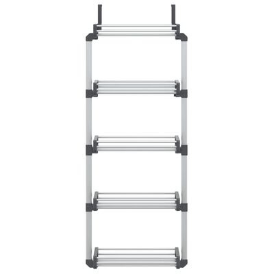 vidaXL Door Organiser with 5 Shelves 52x20x135 cm Aluminium