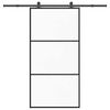 vidaXL Sliding Door with Hardware Set 102x205 cm ESG Glass&Aluminium