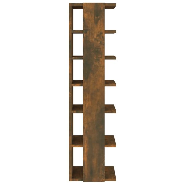 vidaXL Shoe Rack Smoked Oak 27.5x27x102 cm Engineered Wood