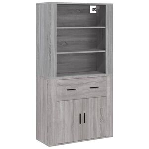 vidaXL Highboard Grey Sonoma Engineered Wood