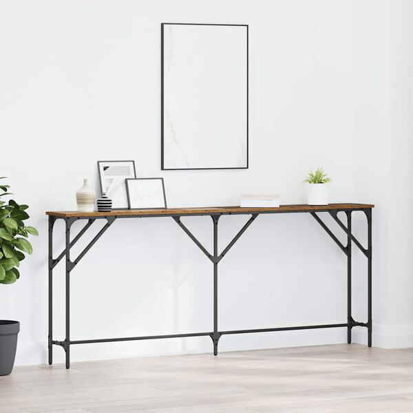 vidaXL Console Table Old Wood 180 x 23 x 75 cm