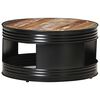 vidaXL Coffee Table Black 68x68x36 cm Solid Reclaimed Wood