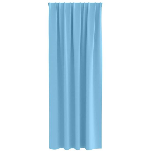 vidaXL Blackout Curtains with Rings 2 pcs Light Blue 245 x 140 cm