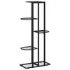 vidaXL 5-Floor Flower Stand 43x22x98 cm Black Metal