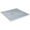 vidaXL Grating Silver 50 x 50 x 2 cm Hot-Dip Galvanised Steel