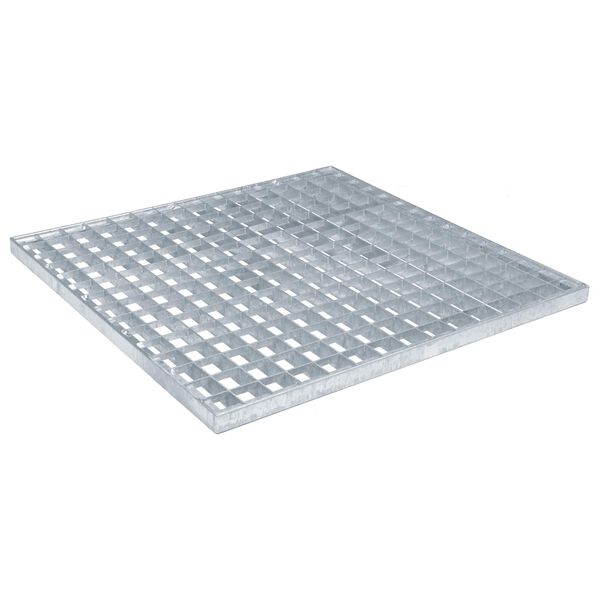 vidaXL Grating Silver 50 x 50 x 2 cm Hot-Dip Galvanised Steel