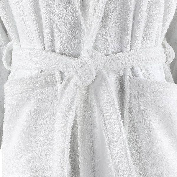 vidaXL Unisex Terry Bathrobe 100% Cotton White L