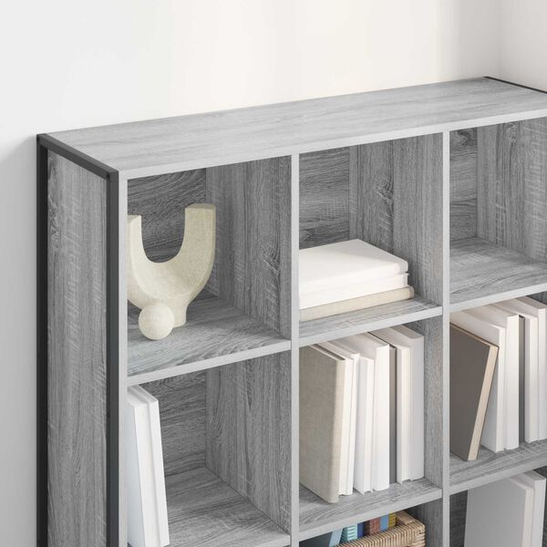 vidaXL Book Cabinet Grey Sonoma 99.5 x 30 x 108.5 cm Engineered Wood