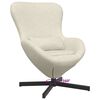 vidaXL Egg Chair Cream 63 x 73 x 90 cm Velvet