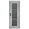 vidaXL Wall Mounted Cabinet Concrete Grey 34.5x34x90 cm