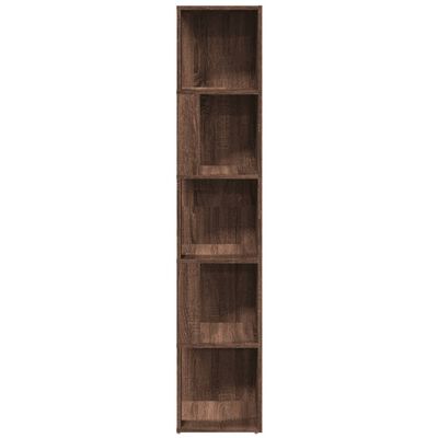 vidaXL Corner Cabinet Brown Oak 33x33x164.5 cm Engineered Wood