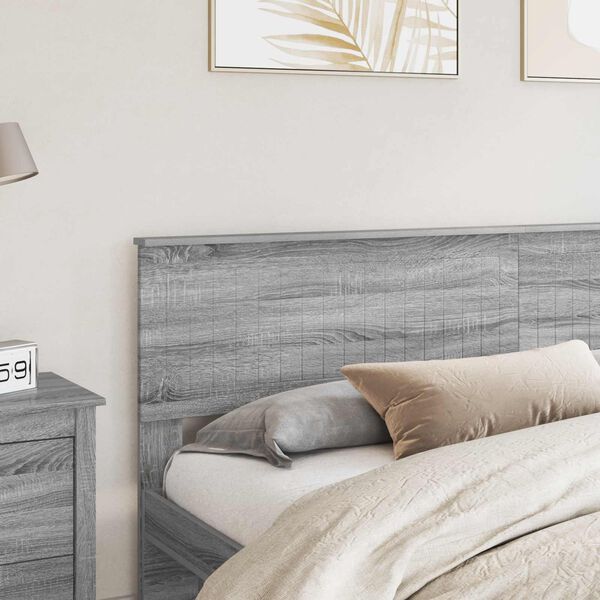 vidaXL Headboard Grey Sonoma 200 cm Engineered wood