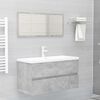 vidaXL 2 Piece Bathroom Furniture Set Concrete Grey Engineered Wood