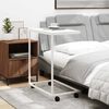 vidaXL Side Table with Wheels White 55x35x70 cm Engineered Wood