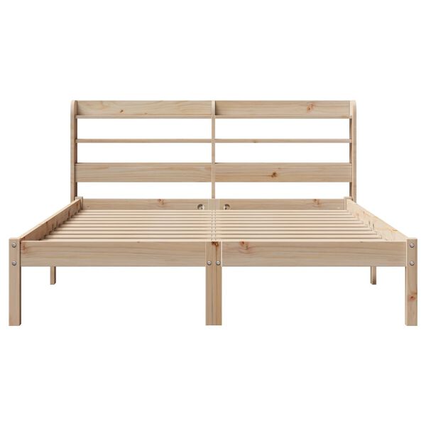 vidaXL Bed Frame without Mattress 140x190 cm Solid Wood Pine