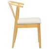 vidaXL Dining Chair 2 pcs Natural and Light Solid Rubberwood