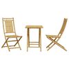 vidaXL 3 Piece Bistro Set Bamboo
