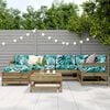 vidaXL 7 Piece Garden Sofa Set Impregnated Wood Pine