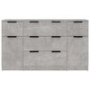 vidaXL 3 Piece Sideboard Set Concrete Grey Engineered Wood