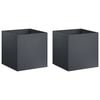 vidaXL Garden Planter 2 pcs Anthracite 45 x 45 x 45 cm