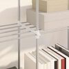 vidaXL Tubular Shelf with Storage White 129 x 27 x 132 cm Aluminium