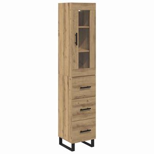 vidaXL Highboard Artisan Oak 34.5 x 34 x 180 cm Engineered Wood