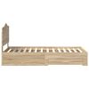 vidaXL Bed Frame with Headboard Sonoma Oak 75 x 190 cm Engineered Wood
