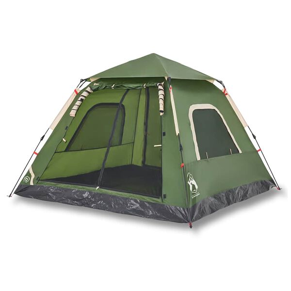 vidaXL Camping Tent Dome 5-Person Green Quick Release
